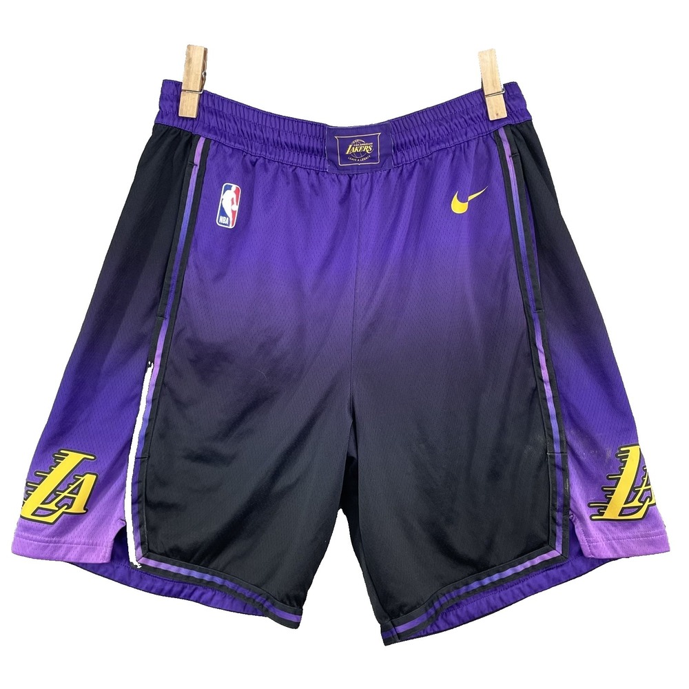 Nike NBA Basketball Shorts Men's 42 Los Angeles Lakers Sportswear Streetwear 90s